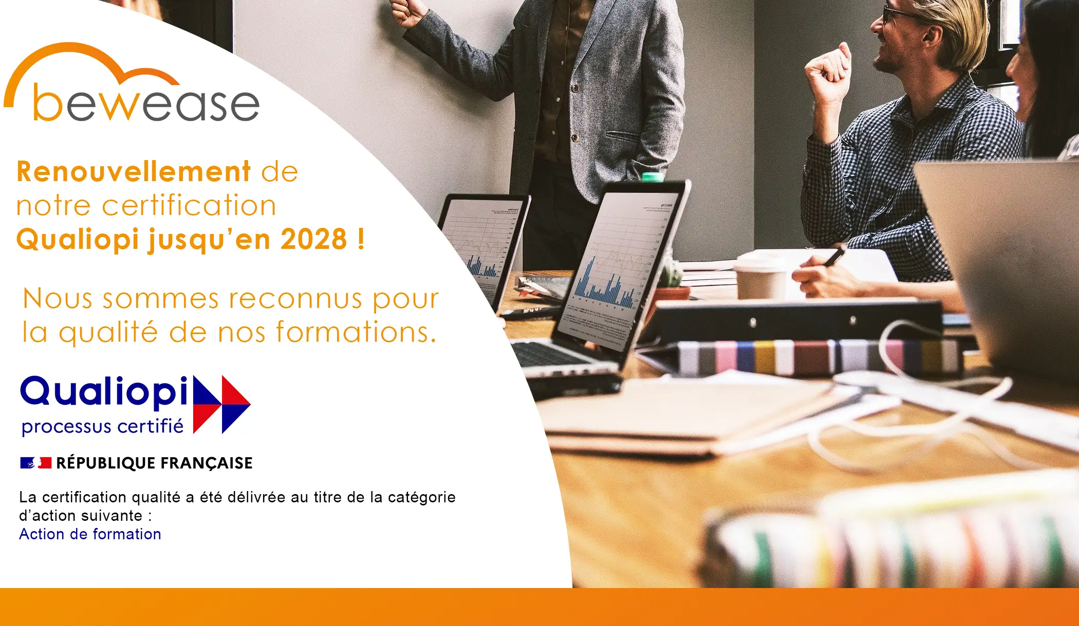bewease renouvelle sa certification Qualiopi pour 3 ans !
